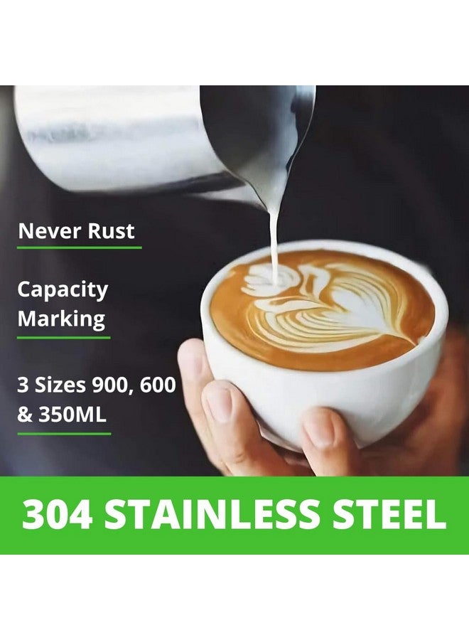 Homepixi Milk Frothing Pitcher (600ML) with Coffee Art Needle, 304 Stainless Steel Espresso Coffee Pitcher for Latte Art, Jug for Milk Frothing, Barista Tools for Cappuccino & Coffee - Image 2