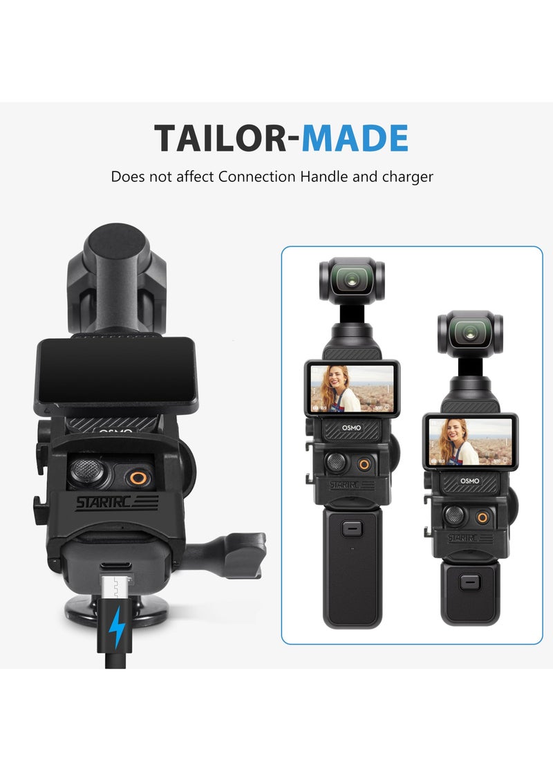 Generic Expansion Adapter for DJI Osmo Pocket 3, Creator Combo Handle Accessories Cold Shoe, Extended Mounting Bracket Strap Attached, Tripod Cycling mounts Selfie Stick, etc  - Image 4
