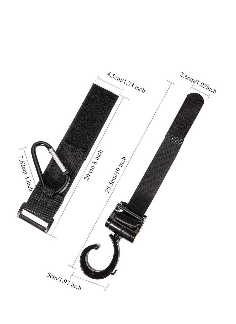 Y&D - Buggy Clips Stroller Pram Hook Clip Your Handbag Shopping or Baby Change Bag on Pushchair Universal Fit, 4 Pack Organiser Holders - Image 1