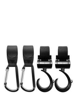 Buggy Clips Stroller Pram Hook Clip Your Handbag Shopping or Baby Change Bag on Pushchair Universal Fit, 4 Pack Organiser Holders