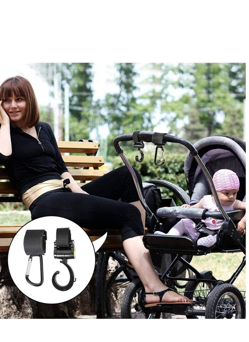 Y&D - Buggy Clips Stroller Pram Hook Clip Your Handbag Shopping or Baby Change Bag on Pushchair Universal Fit, 4 Pack Organiser Holders - Image 1