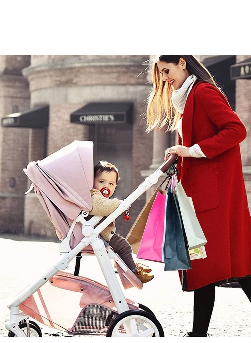 Y&D - Buggy Clips Stroller Pram Hook Clip Your Handbag Shopping or Baby Change Bag on Pushchair Universal Fit, 4 Pack Organiser Holders - Image 1