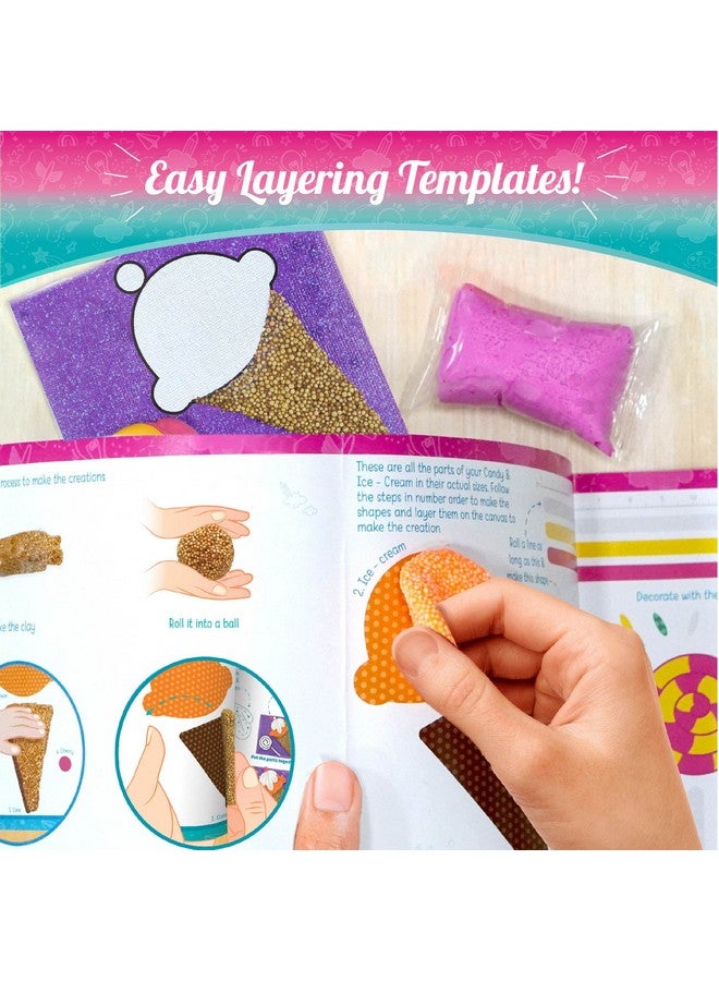 Imagimake Clay Murals - Candyland - Modelling Clay & Glass Paint - 5 Designs - Art & Craft Kit - Age 5 Years+(Nannan) - Image 4