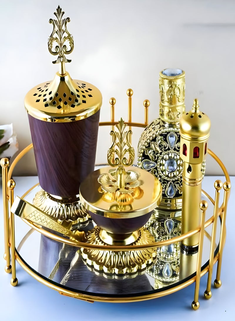 Elegant Design Incense Burner Set Arabic Oud Holder for Home and Office Fragrance - Image 1