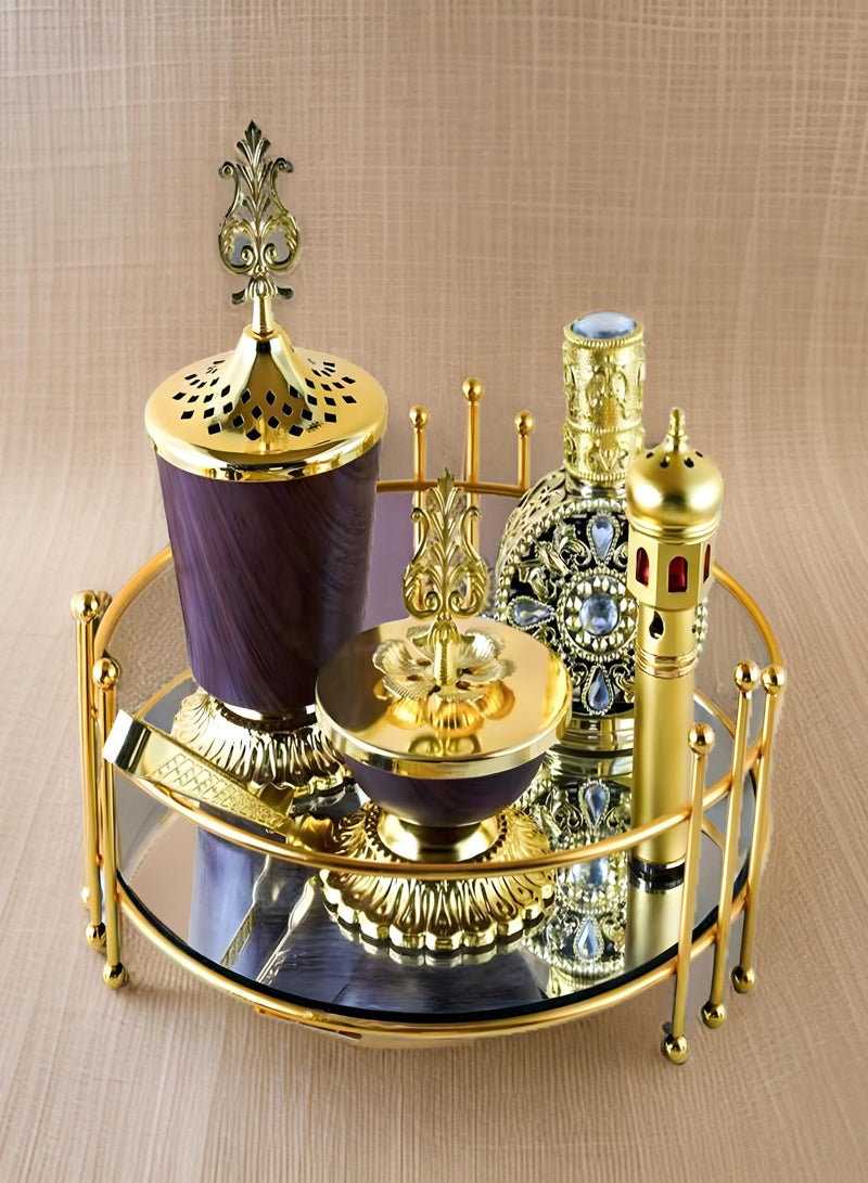 Elegant Design Incense Burner Set Arabic Oud Holder for Home and Office Fragrance - Image 3