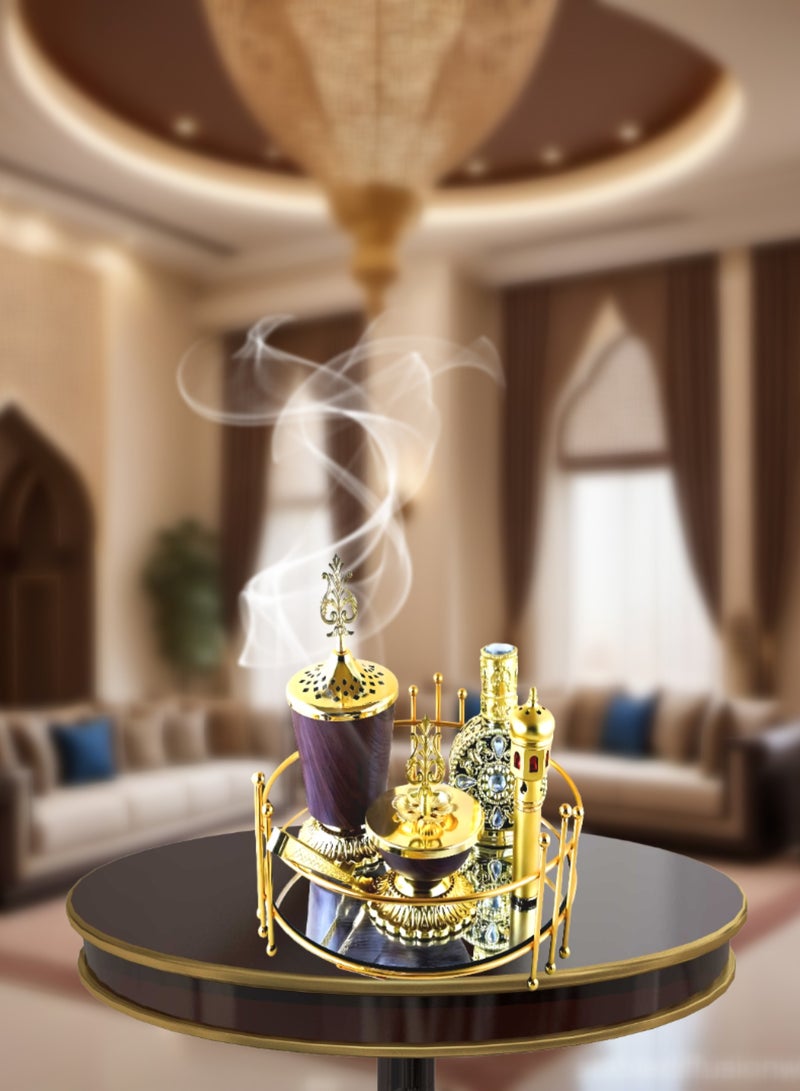 Elegant Design Incense Burner Set Arabic Oud Holder for Home and Office Fragrance - Image 4