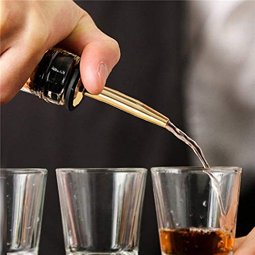 SZLFSX 24 Pack Liquor Pour Spouts Set - Stainless Steel bottle spout and Liquor Pourers Dust Caps Covers Gold - Image 4