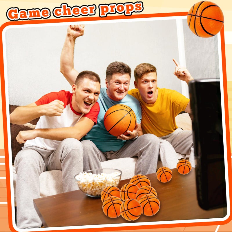Baaxxango 30 Pack 2.5 Inch Basketball Stress Ball Mini Soft Foam Basketballs Squeeze Sports Balls For Sport Theme Party Favor Kids Decoration Stress Relief - Image 4