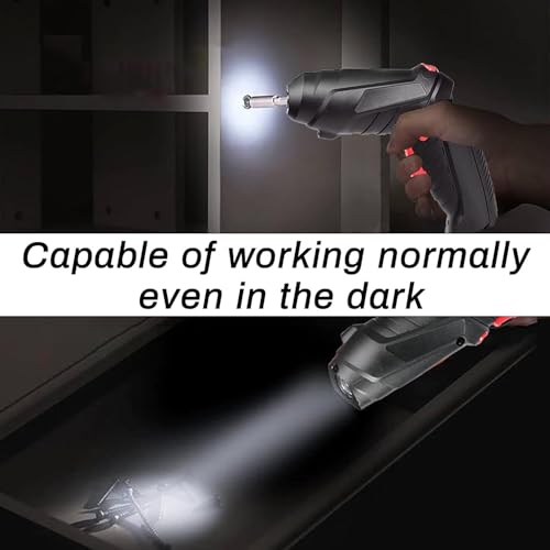 Shopper52 Rechargeable Electric Screwdriver - Black | USB Charging & LED Light | Lightweight Home Tool for Furniture Assembly & DIY - Image 4
