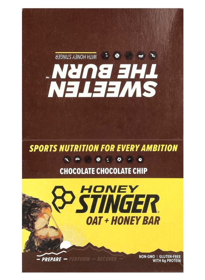 Honey Stinger Oat + Honey Bar Chocolate Chocolate Chip 12 Bars 1.48 oz (42 g) Each