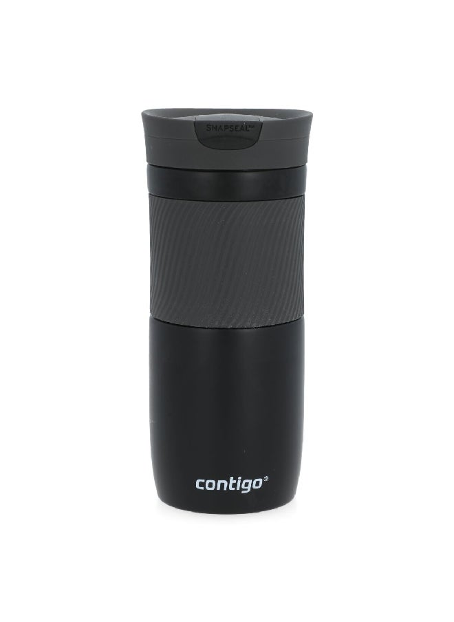 Contigo - Byron Stainless Steel Dishwasher Safe Thermal Mug Matte Black 470 ml - Image 1