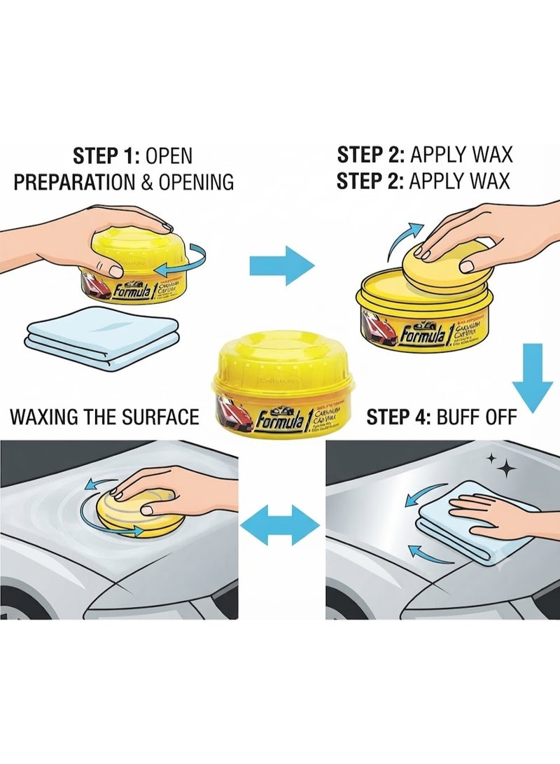 Formula 1 Carnauba Bike/Car Wax Polish 8 OZ (230 gm) For All Bike Car - Image 2
