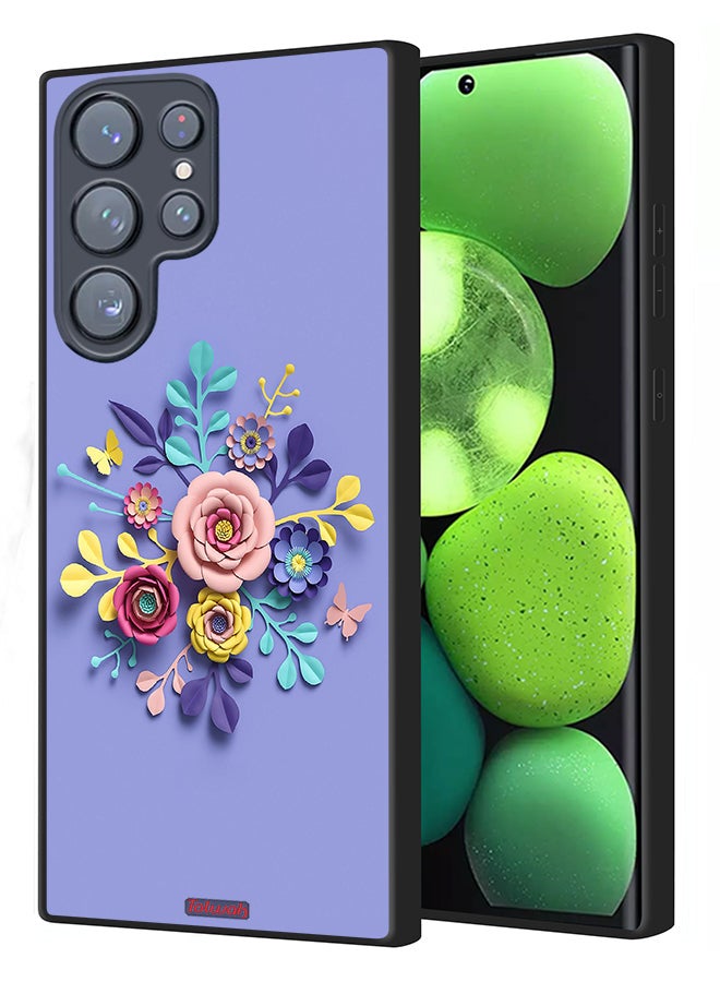 Tolwak Samsung Galaxy S22 Ultra 5G Protective Case Cover Flowers Art - Image 1