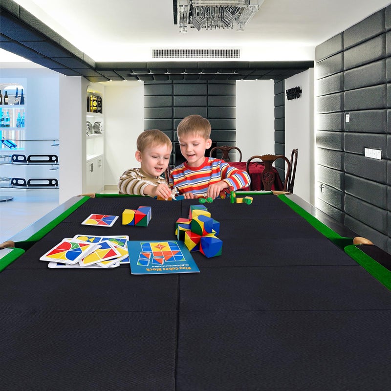 JZHLLA Pool Table Insert Mat for Pool Table Protection Billiard Table to Dining Table Foldable Removable Foam Mat with Zipper, Black - Image 4