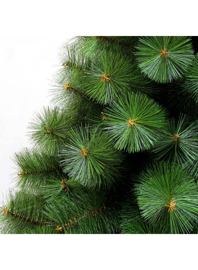 ARTIFICIAL TREE شجرة عيد الميلاد الصناعية الصنوبرية الخضراء بطول 150 سم، مقاومة للهب من مادة البولي فينيل كلوريد، سريعة التركيب، قابلة للطي، مع حامل معدني - Image 3