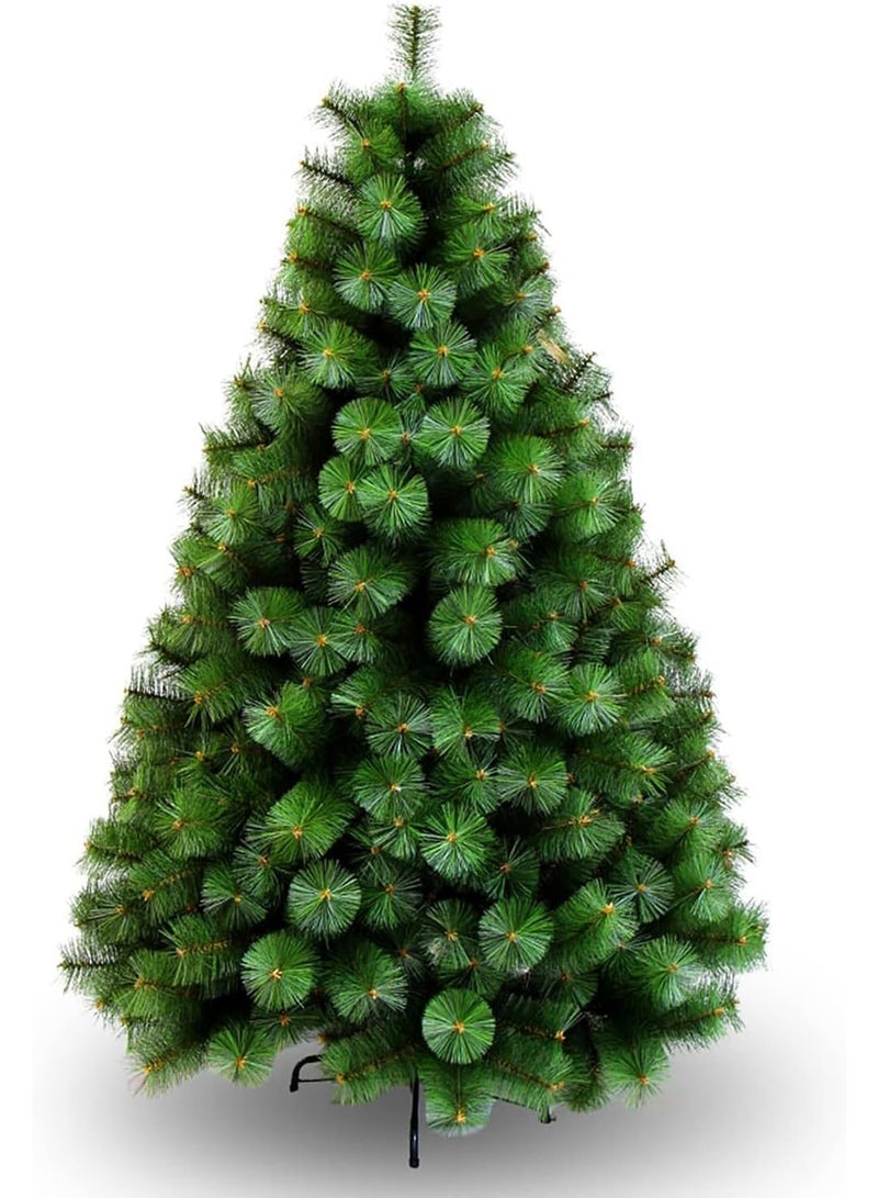 ARTIFICIAL TREE شجرة عيد الميلاد الصناعية الصنوبرية الخضراء بطول 150 سم، مقاومة للهب من مادة البولي فينيل كلوريد، سريعة التركيب، قابلة للطي، مع حامل معدني - Image 4
