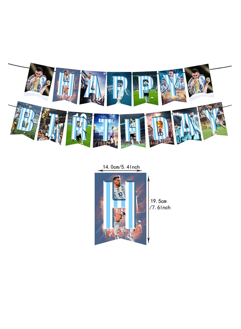 general Football Themed Birthday Decoration Set, Boy Birthday Party Decoration, Party Supplies Including Banners, Balloons, Cake Decoration - Image 2