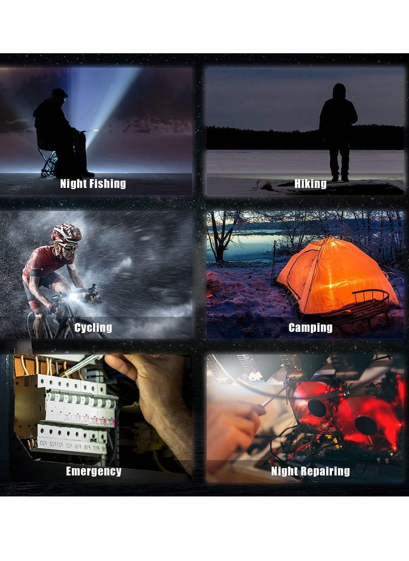 ELTRAZONE - Small LED Flashlight 800 Lumens Rechargeable Keychain Mini Flashlight Portable Pocket Light with Folding Bracket Bottle Opener and Magnet Base for Fishing Walking Camping (Pack of 2) - Image 1