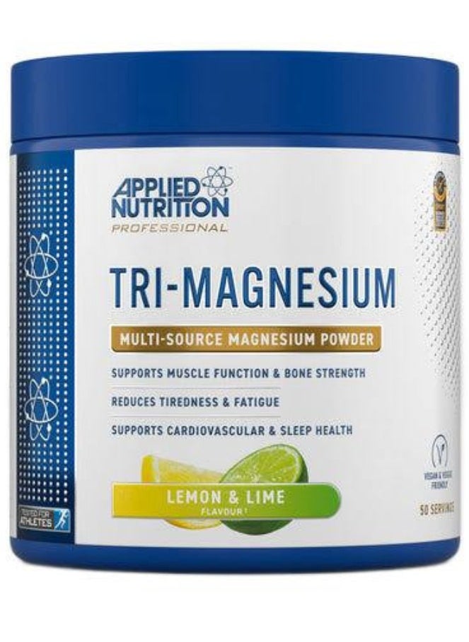 Tri-Magnesium Multi-Source Manesium Powder 200g, 50 Servings,  Lemon Lime