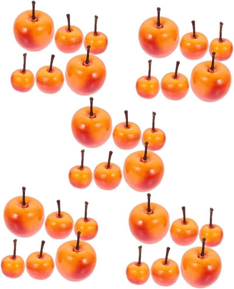 Mini Artificial Fruits Decor Set 5 Packs 20 Pcs Farmhouse Home Display Props - Image 1