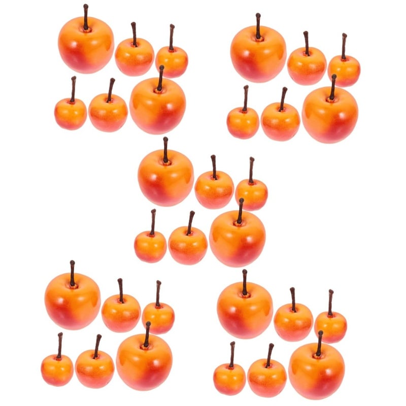 Mini Artificial Fruits Decor Set 5 Packs 20 Pcs Farmhouse Home Display Props - Image 2
