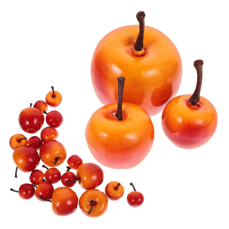 Mini Artificial Fruits Decor Set 5 Packs 20 Pcs Farmhouse Home Display Props - Image 3