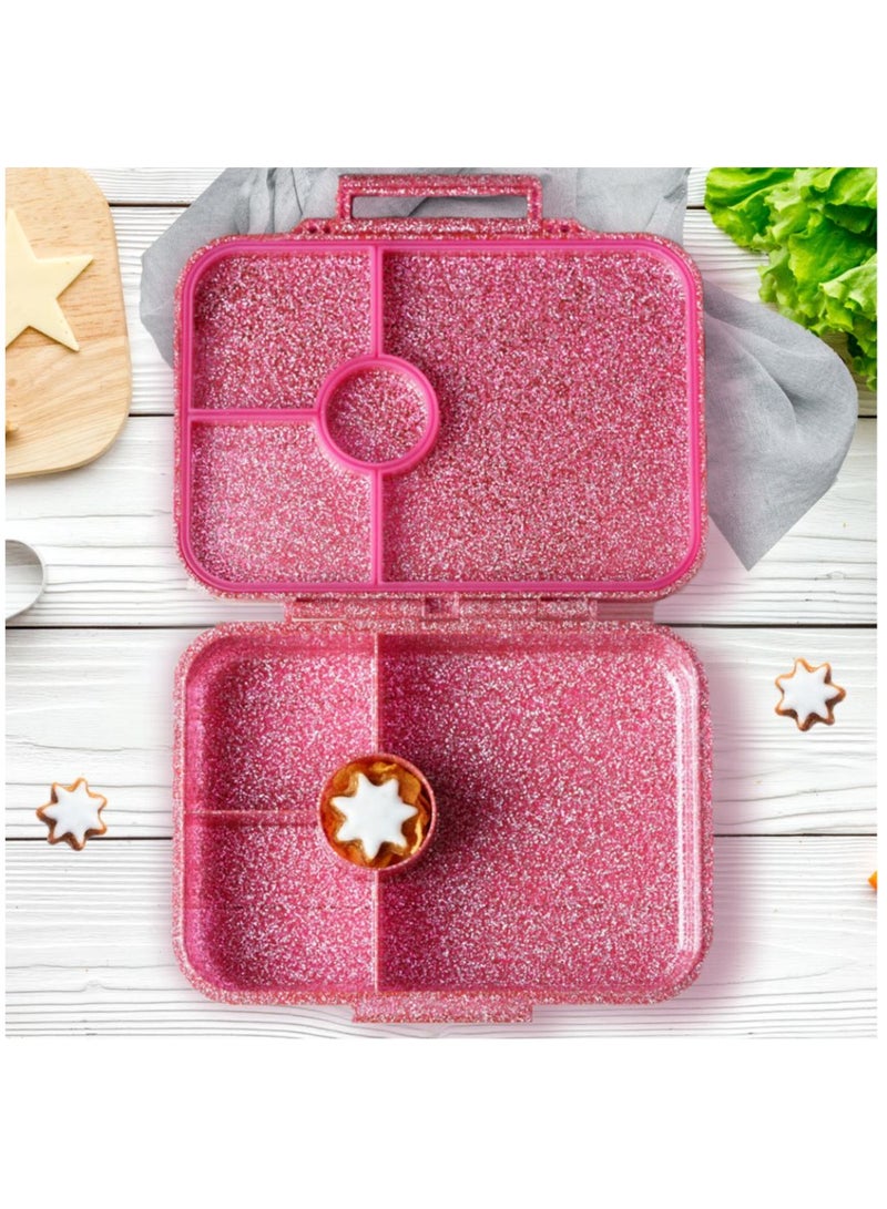 ESSEN Tritan Bento Lunch Box for Kids Girls - Pink Glitter Mermaid - Image 4