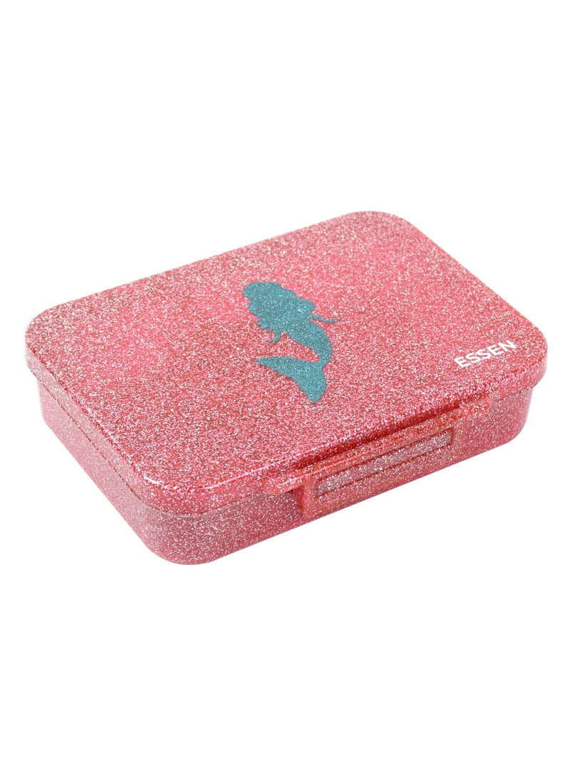 ESSEN Tritan Bento Lunch Box for Kids Girls - Pink Glitter Mermaid - Image 2
