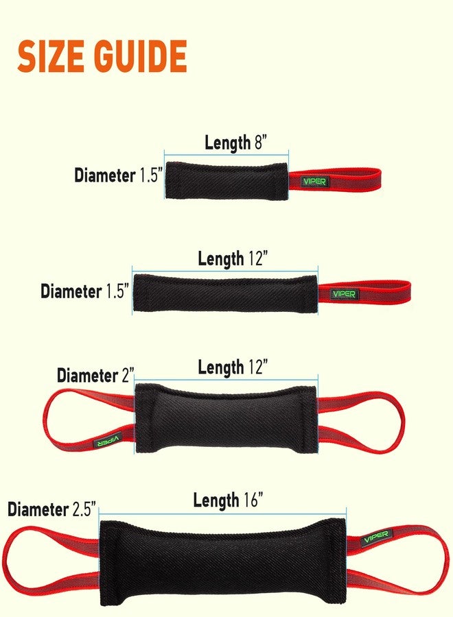 فايبر لعبة شد العض للكلاب من الكتان الفرنسي المتين من فايبر - مدرب كلاب، قوية ومتينة للكلاب من نوع شوتزهوند IPO K-9 - أسود - 16 بوصة طول × 2.5 بوصة عرض - Image 4