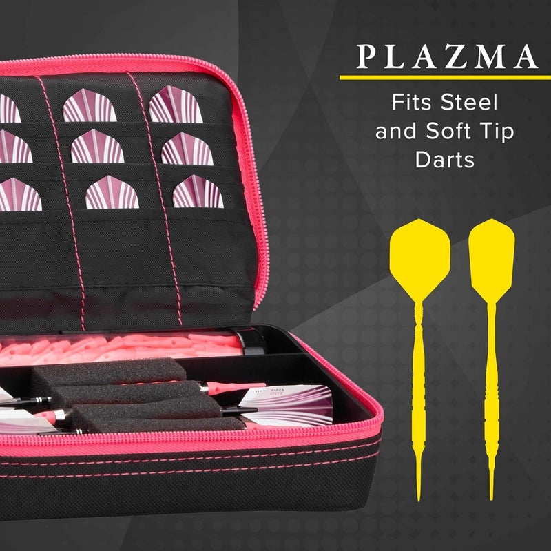CASEMASTER Plazma Dart Case for Soft and Steel Tip Darts, Holds 3 Darts and Features Built-In Storage Tube and Pockets for Flights, Tips, Shafts, and Personal Items - Image 5