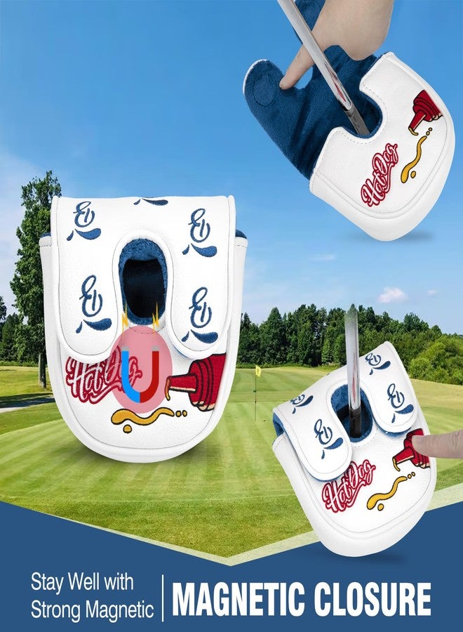 BAIRBRE Golf Putter Covers DF3 Mallet Putter Putter Headcover Hot Dog with Magnetic Closure Golf Club Covers Leather Mallet Putter Covers for DF3 Putter - Image 3