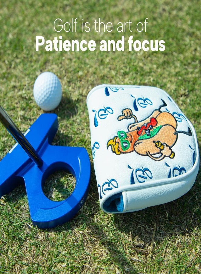 BAIRBRE Golf Putter Covers DF3 Mallet Putter Putter Headcover Hot Dog with Magnetic Closure Golf Club Covers Leather Mallet Putter Covers for DF3 Putter - Image 4