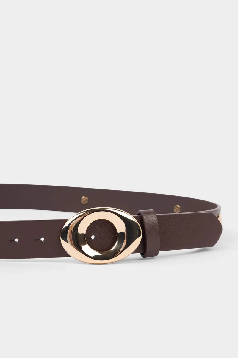 ديفاكتو Woman Rectangle Clasp Faux Leather