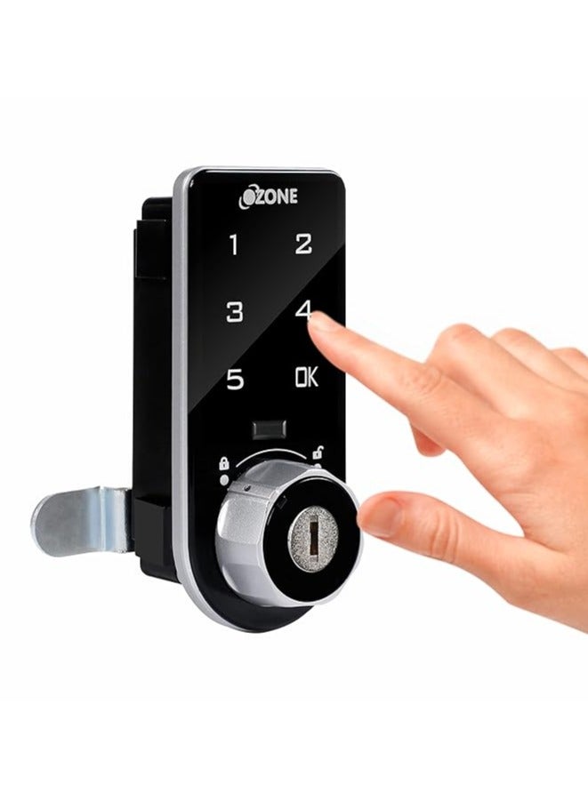 Ozone قفل الأثاث الذكي OZFL-302-FK مع بصمة الإصبع | وصول بواسطة مفتاح | نظام قفل يدوي - Image 1