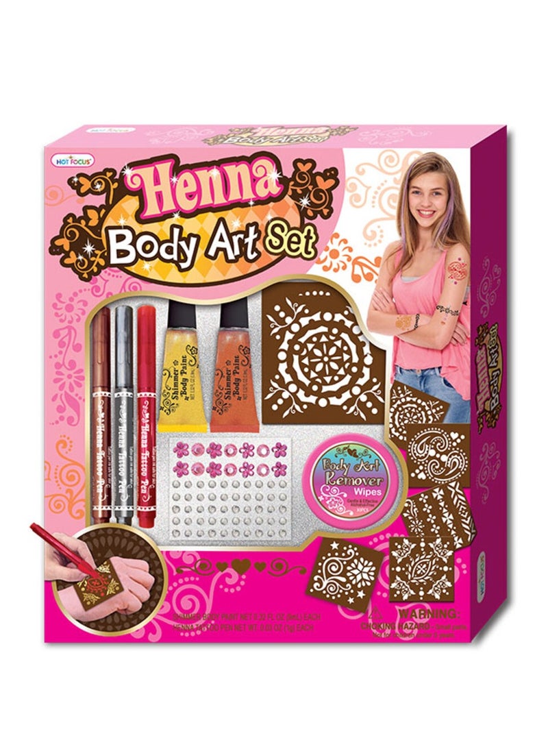 Hot Focus Henna Body Art Set 