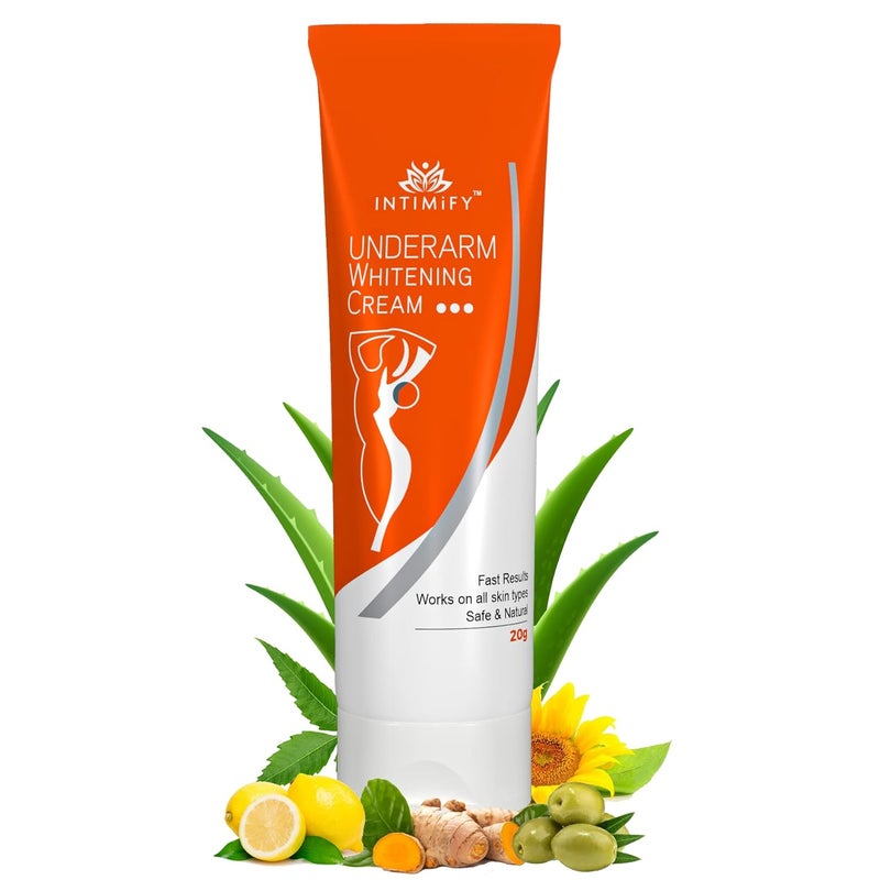 INTIMIFY كريم تفتيح الإبطين INTIMIFY للنساء كريم تفتيح الإبطين طبيعي مع حمض كوجيك فيتامين B3 20 جرام - Image 1