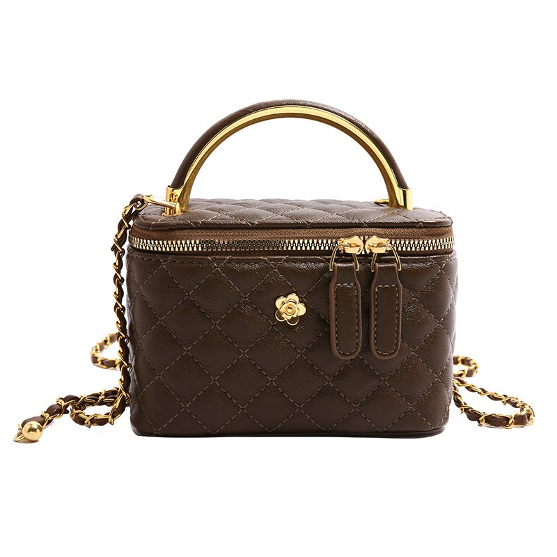Women's Quilted PU Chain Shoulder Bag - Image 1