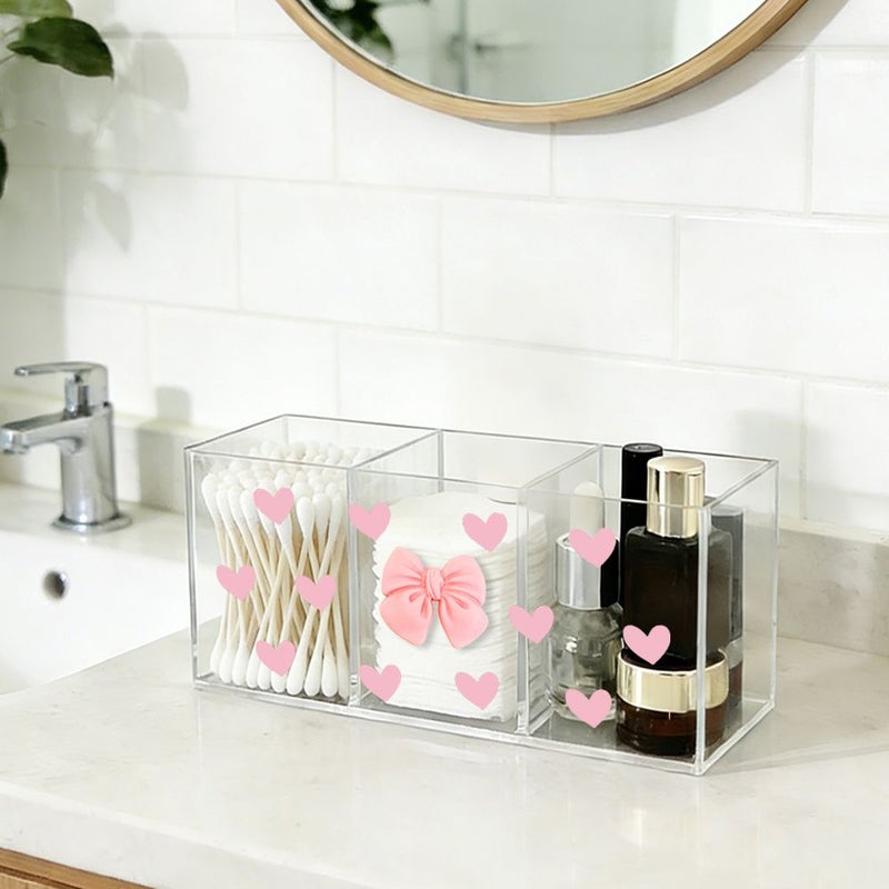 Transparent Acrylic 3D Butterfly Storage Box For Swabs Makeup Pads Skincare - Image 1