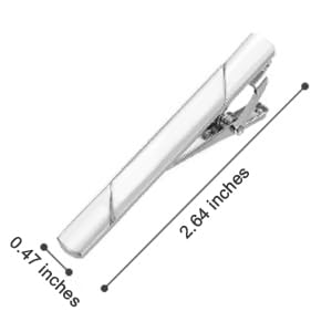 Roctee 4Pcs Tie Clips For Men Skinny Ties, Men's Tie Bars Set For Slim Ties, Silver Gold Clip Tie For Short Neckties, Classic Men's Tie Clasp Accessories (Regular Tie Clip) - Image 2