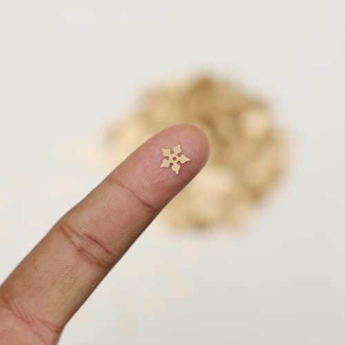 Embroiderymaterial Flower Shape Sequins Sitara for Craft and Embroidery 50gm (Antique Gold, 8MM) - Image 4