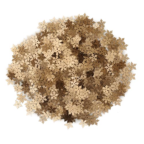 Embroiderymaterial Flower Shape Sequins Sitara for Craft and Embroidery 50gm (Antique Gold, 8MM) - Image 2