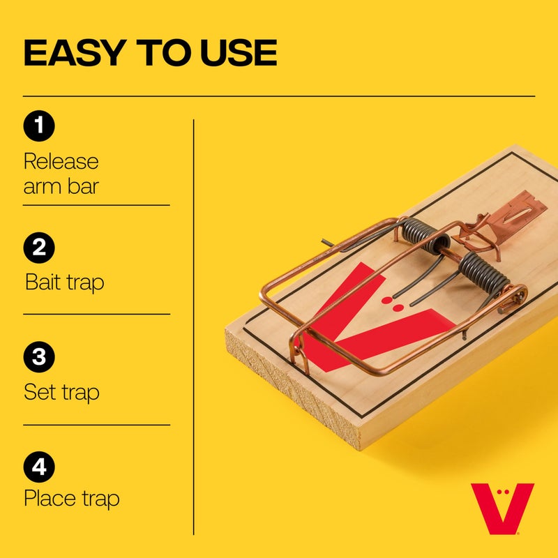 Victor Mouse Traps M150-12, Metal Pedal, Sustainably Sourced FSC Wood, Wooden Mouse Traps, 12 Metal Pedal Traps - Image 5