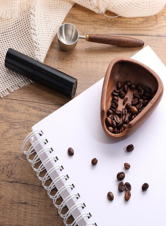 Penitue 3pcs Espresso Bar Accessories Kit, Include Walnut Wood Coffee Bean Dosing Cup Measuring Tray and Static Reduction Spray Bottle and Spoon for Coffee Lovers Gift - Image 5