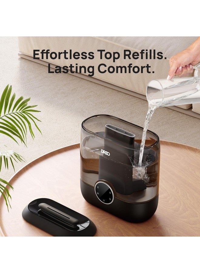 Dreo Dreo Smart Humidifiers for Bedroom, 6L Top Fill Supersized Cool Mist Humidifier for Large Room, 60 Hour Runtime, Quiet Ultrasonic Humidifiers for Plants, Baby, Indoor, Home, Night Light, Black  - Image 5