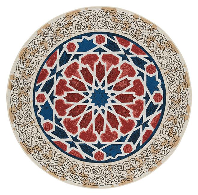 النساجون الشرقيون سجادة دائرية جوبلين أرابيسك مودرن مقاس 160 × 160 سم - Image 1