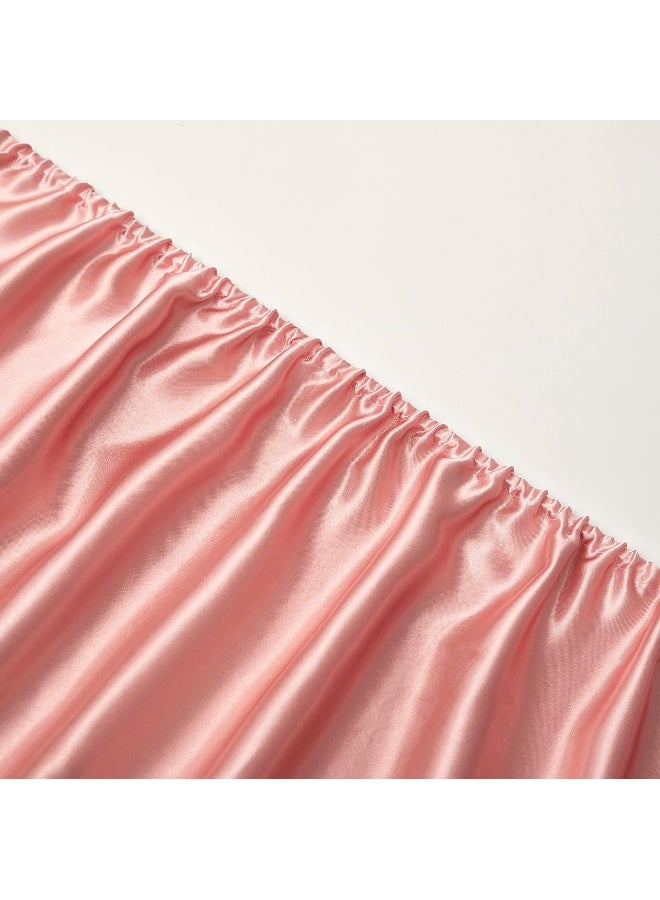 Counfeisly SenGoo Home 4 Pieces Satin Sheets Set, King Size Luxury Silky Soft Satin Bed Sheets with 1 Deep Pocket Fitted Sheet, 1 Flat Sheet, 2 Pillowcases, Rose Gold - Image 4