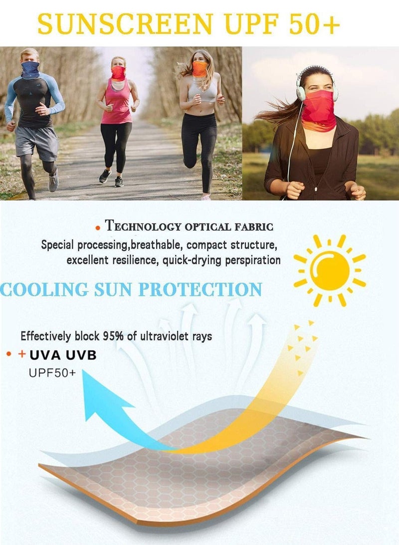 Y&D Breathable Bandana Facemask, Summer Cool Neck Tie Facemask Dustproof Sun Protection Scarf for Outdoor Men and Women Fishing Cycling Running (2 Pieces)  - Image 4