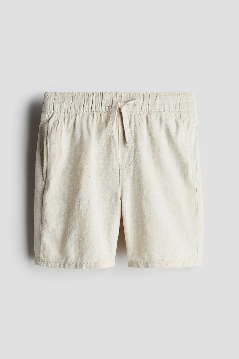 اتش اند ام Linen-blend shorts