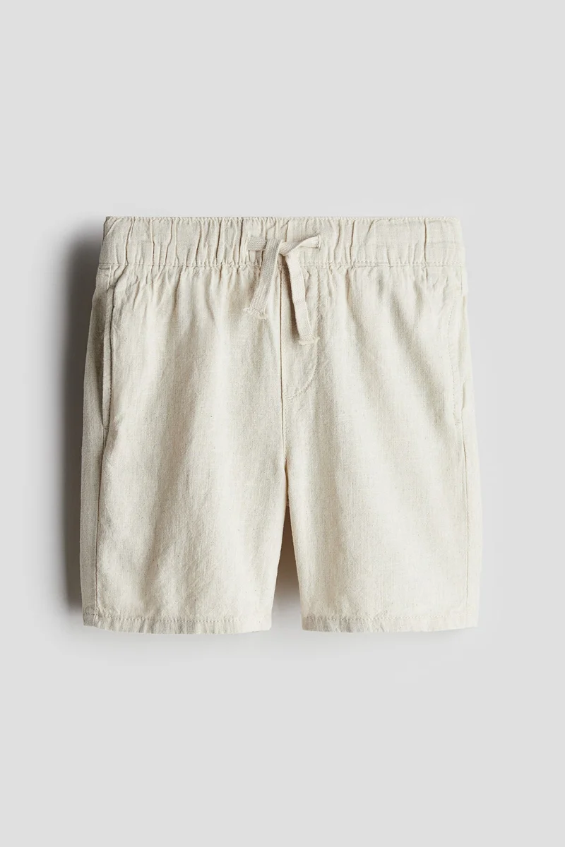 اتش اند ام Linen-blend shorts