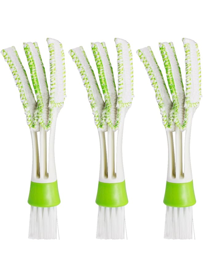 erorex Mini Duster for Car Air Vent, Set of 3 Automotive Air Conditioner Cleaner and Brush, Dust Collector Cleaning Cloth Tool for Keyboard Window Leaves Blinds Shutter - Image 1